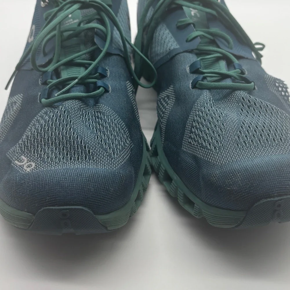 On Running Cloud X Mens 14 Teal Green Mesh Athletic Training Shoes Low Top
